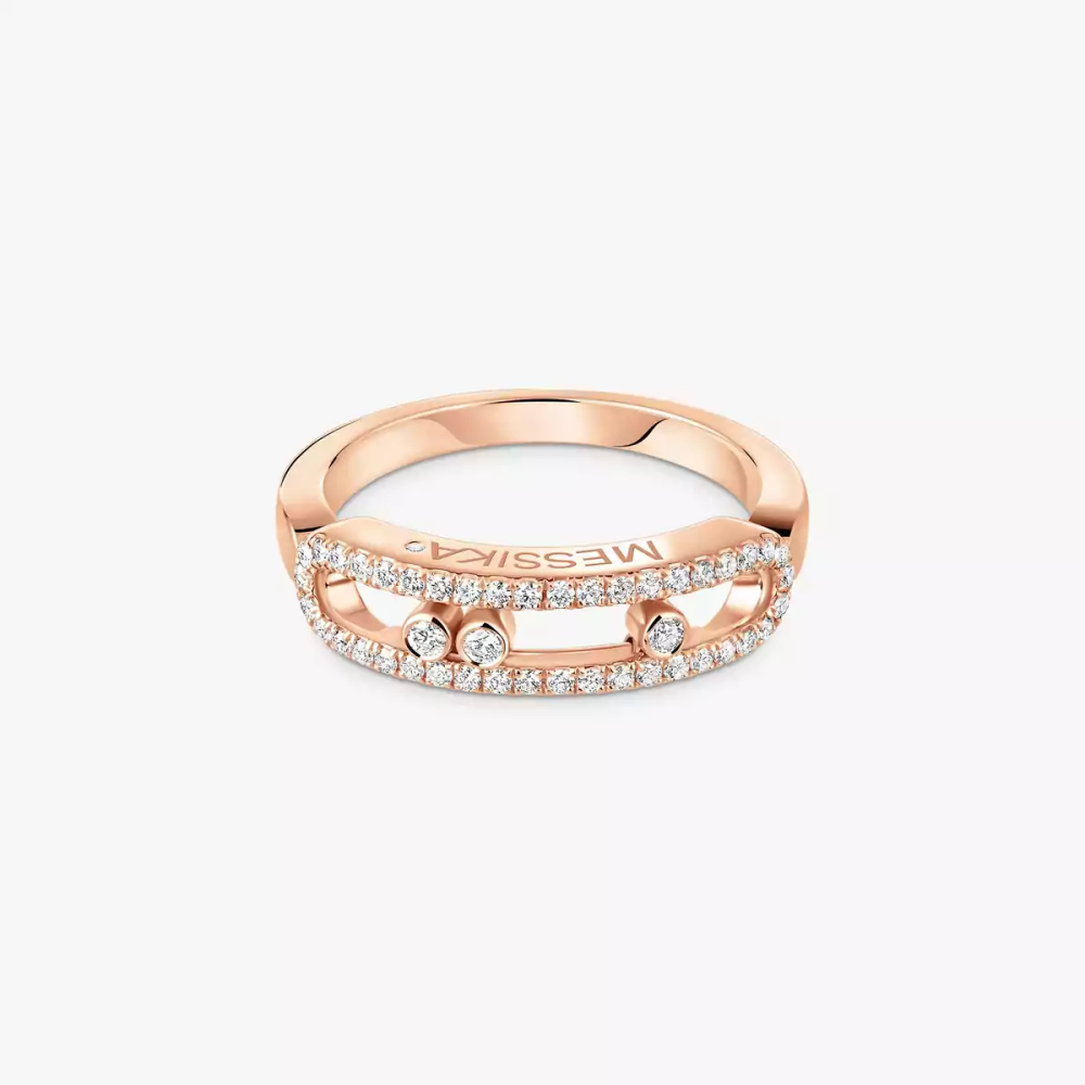 Bague Move Classique pavée, petit modèle