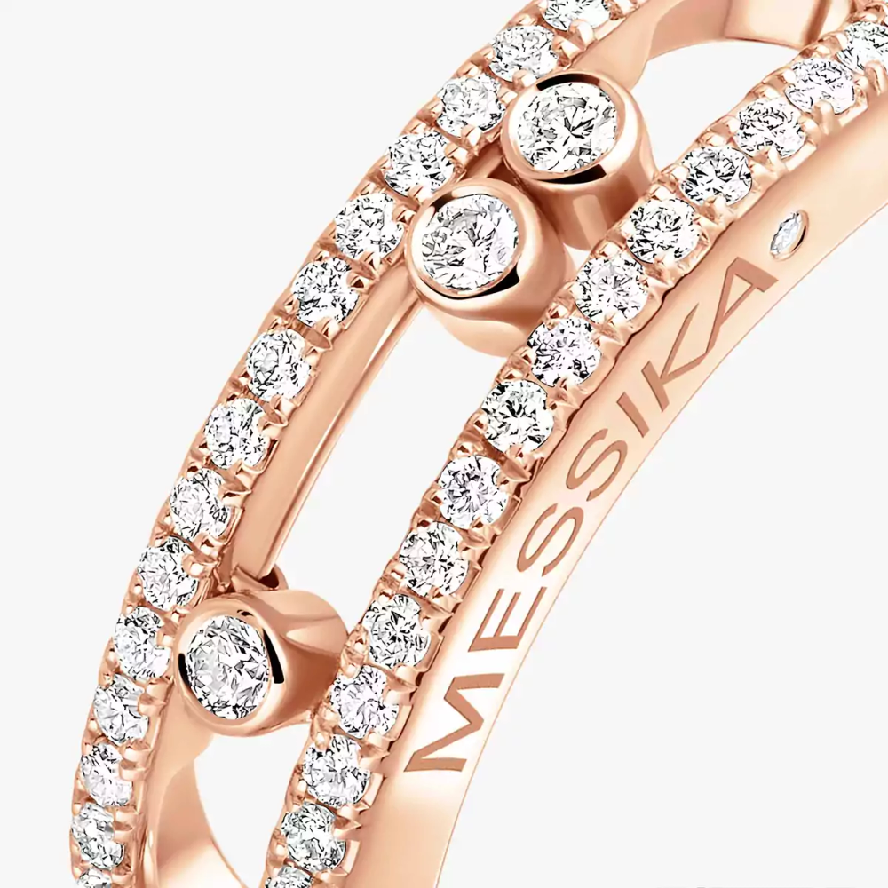 Bague Move Classique pavée, petit modèle