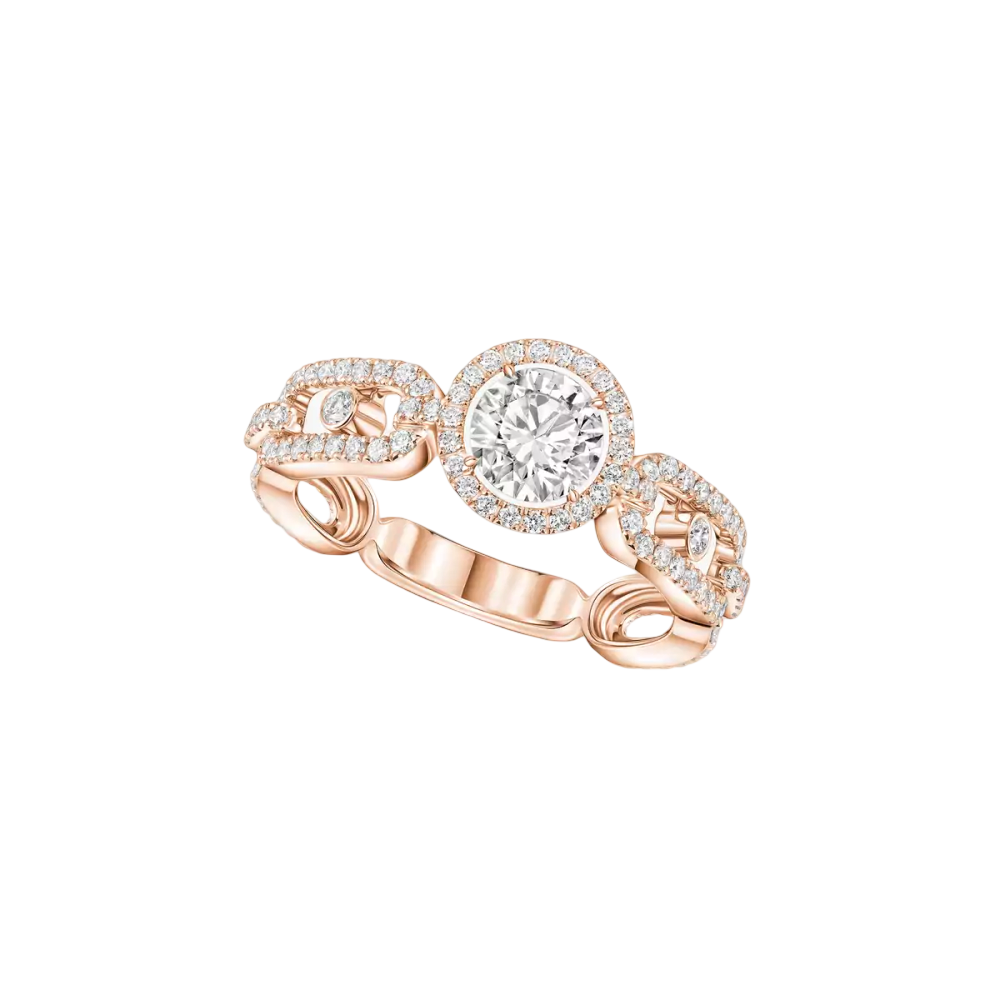 Bague solitaire Move Link, moyen modèle