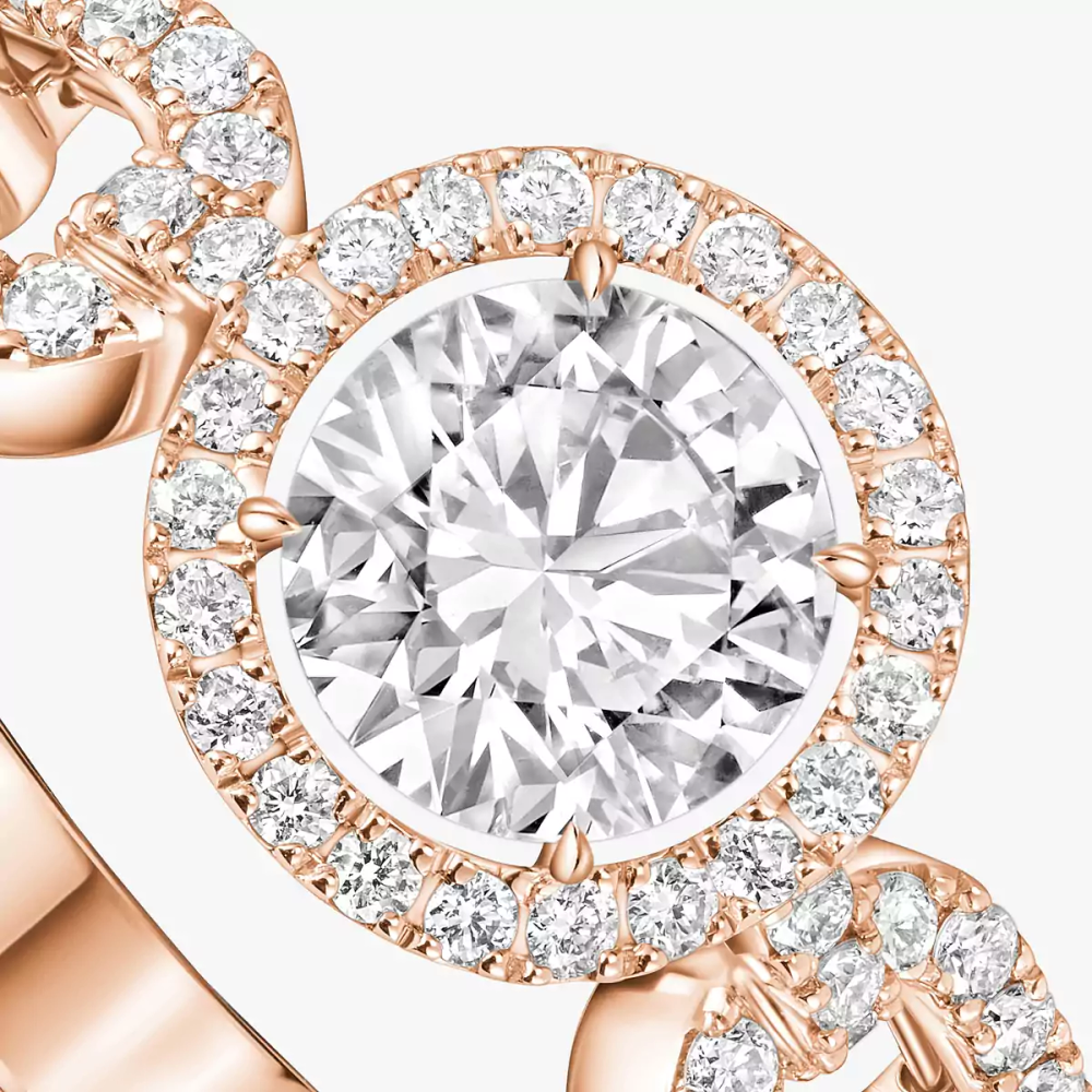 Bague solitaire Move Link, moyen modèle