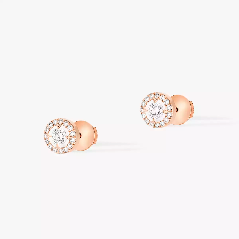 Boucles d'oreilles Joy taille brillant, petit modèle