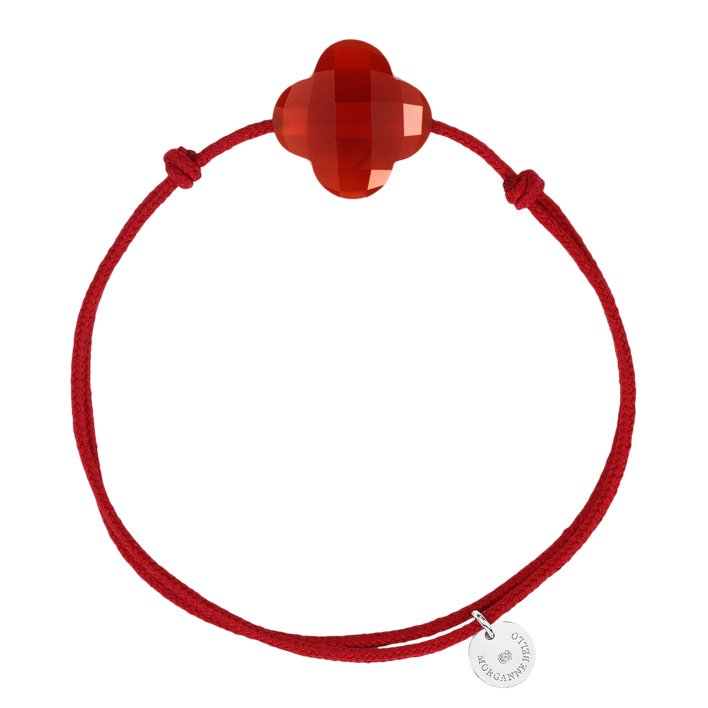 Bracelet, Cornaline, Cordon Vermillon