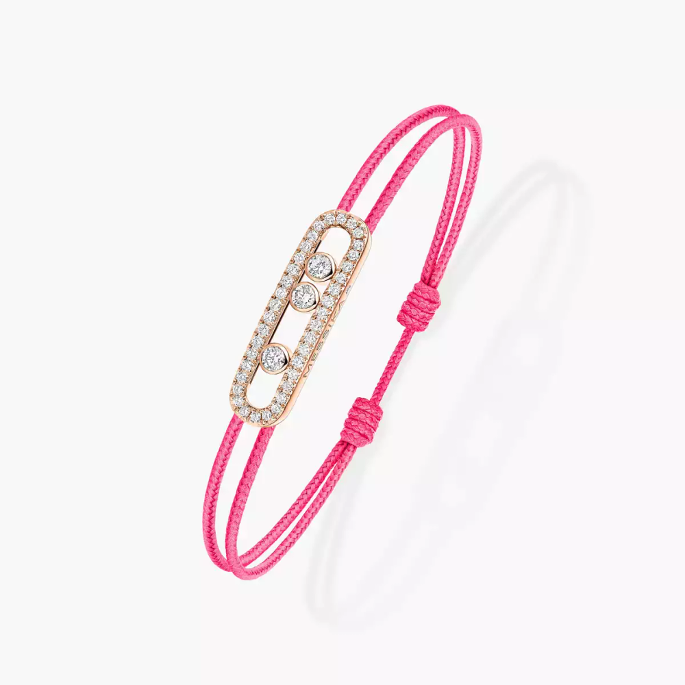 Bracelet cordon Messika Care(s) rose pavé