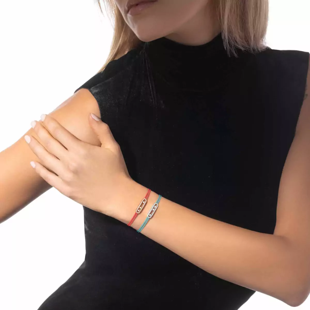 Bracelet cordon Messika Care(s) rose pavé