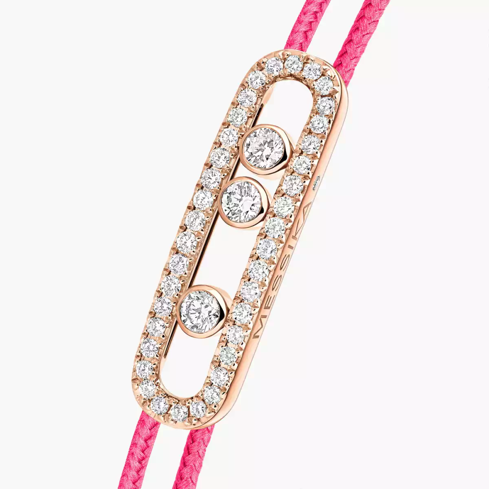 Bracelet cordon Messika Care(s) rose pavé