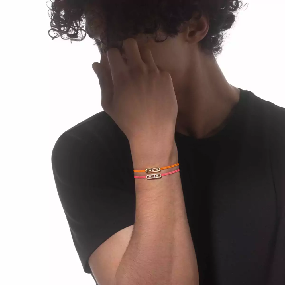 Bracelet cordon Messika Care(s) rose pavé
