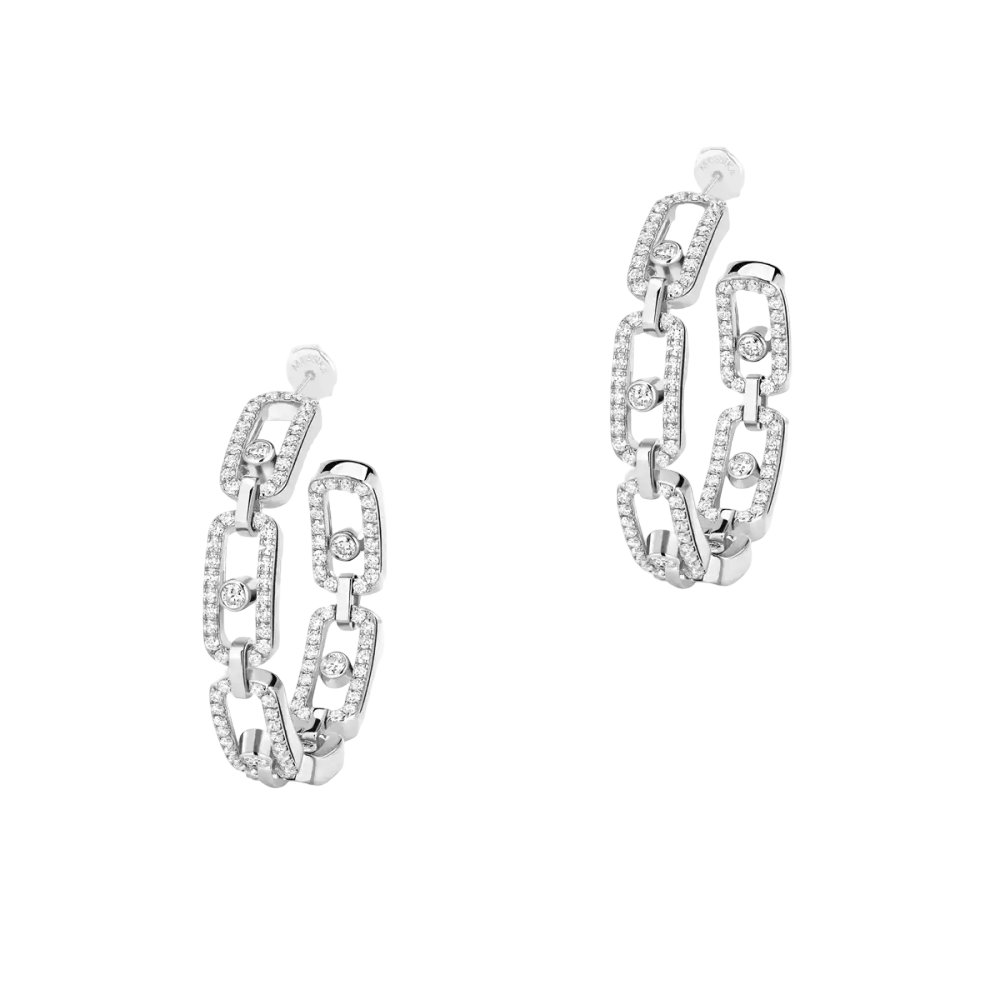 Boucles d'oreilles créoles Move Link, petit modèle