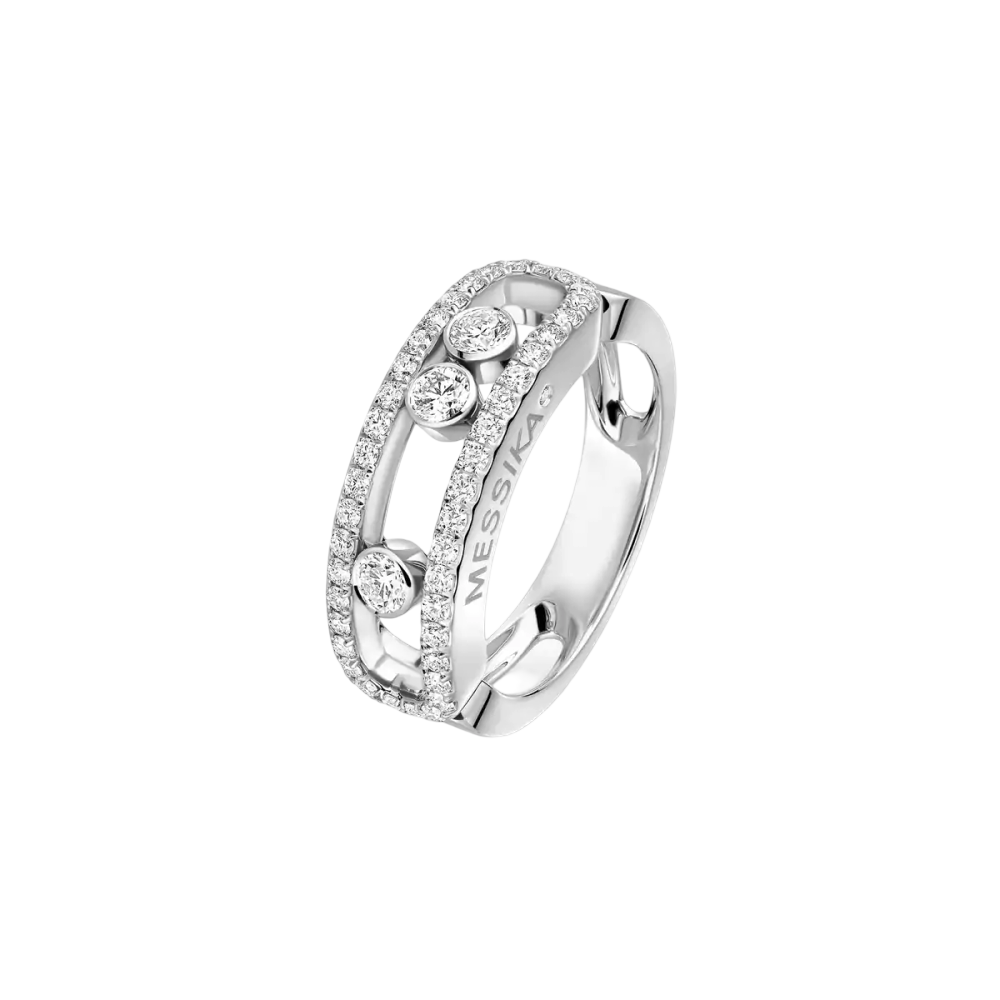 Bague Move Classique pavée, grand modèle