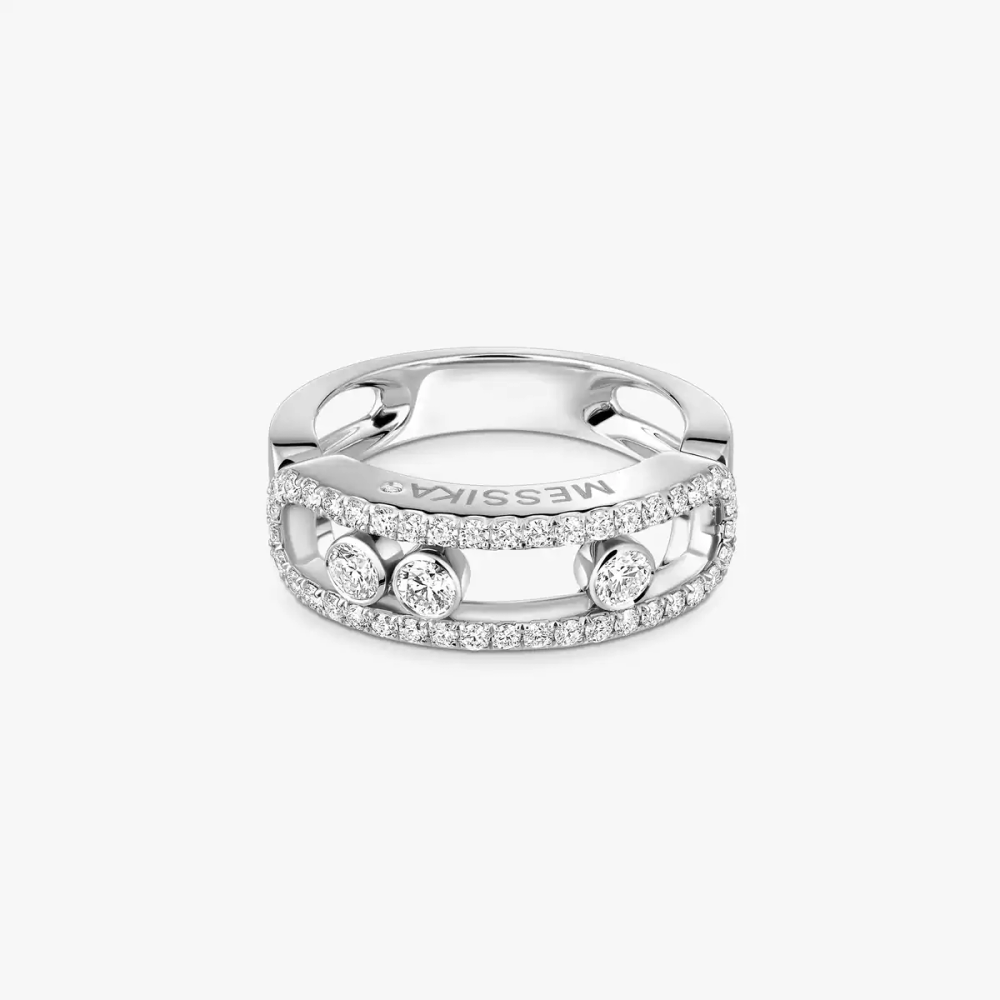 Bague Move Classique pavée, grand modèle