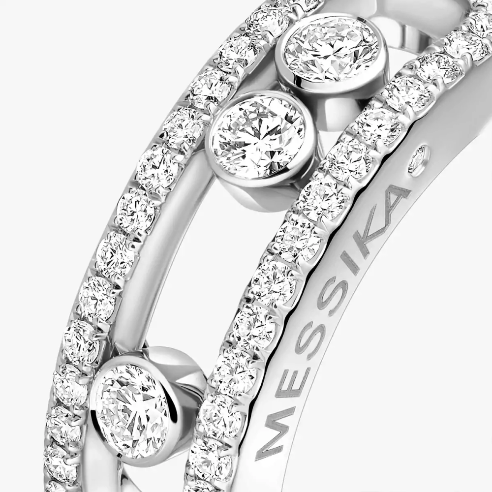Bague Move Classique pavée, grand modèle