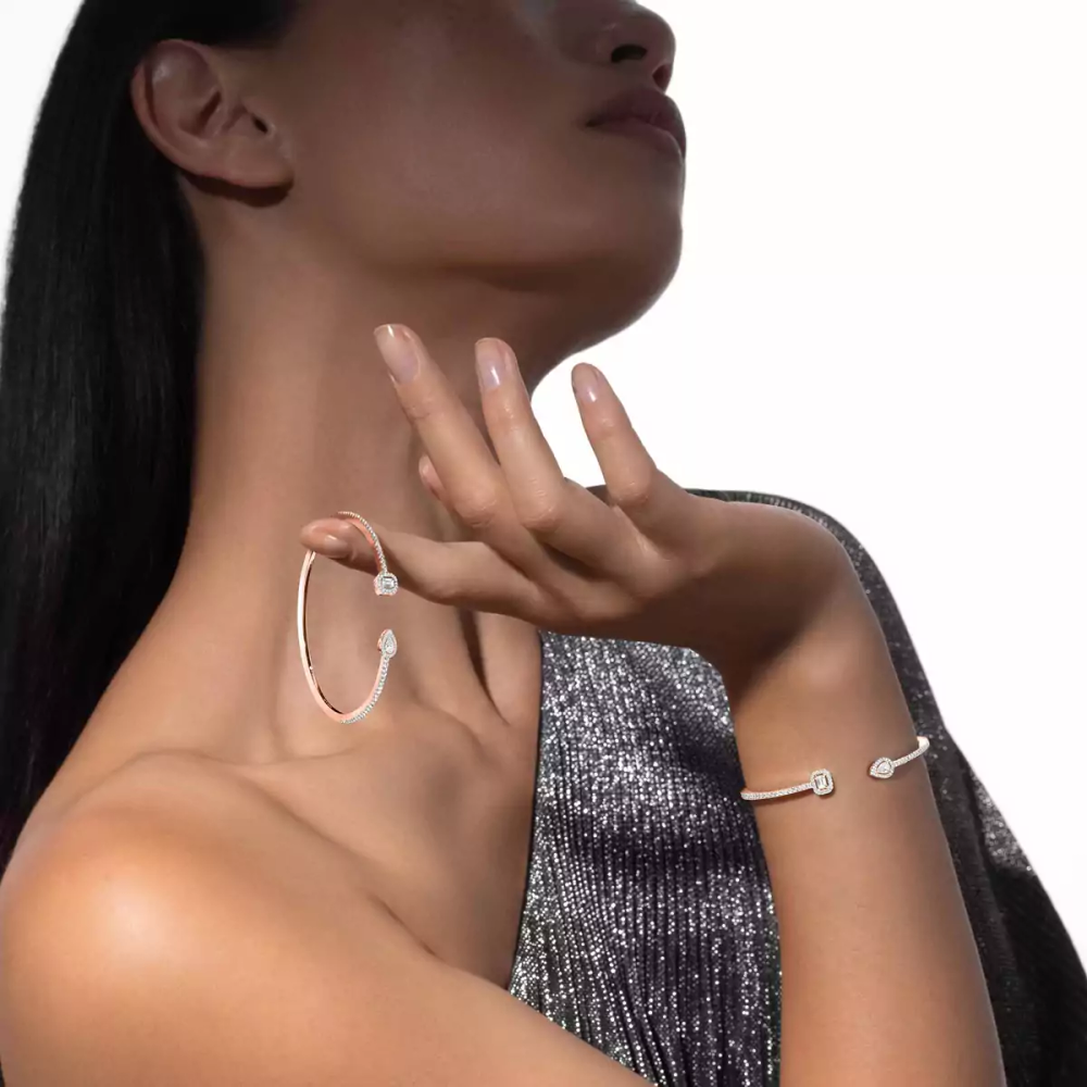 Bracelet skinny My Twin 0,15ct x2 Bracelet Diamant Or Rose