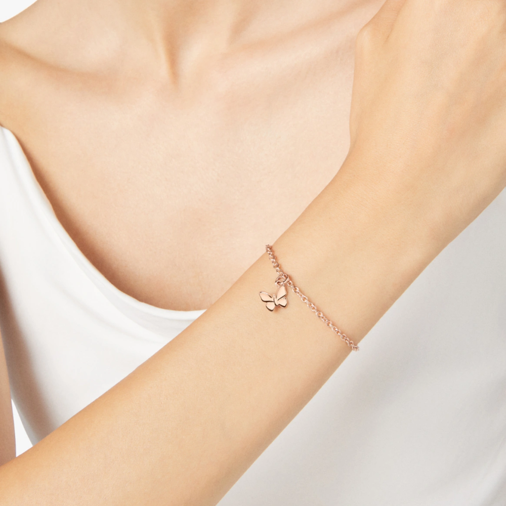 Pendentif Papillon Or Rose