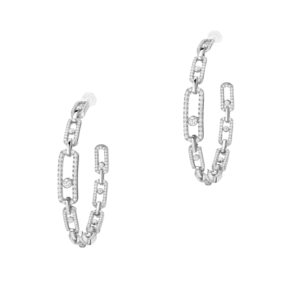 Boucles d'oreilles créoles Move Link, moyen modèle
