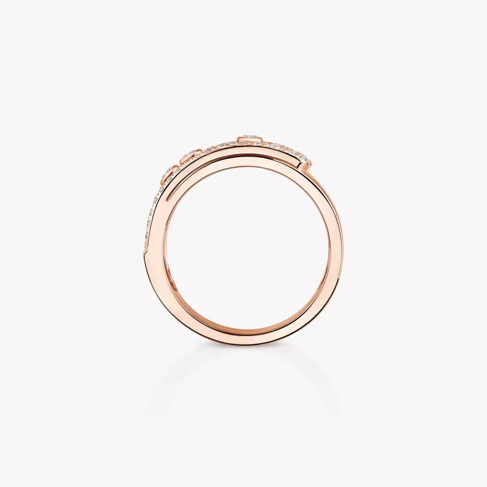 Bague Move Noa pavée, grand modèle