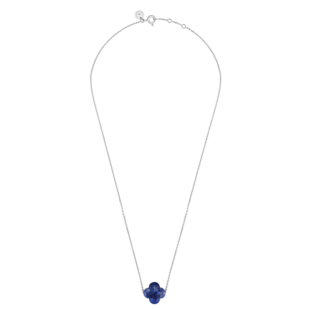 Collier, Lapis Lazuli, Or Blanc