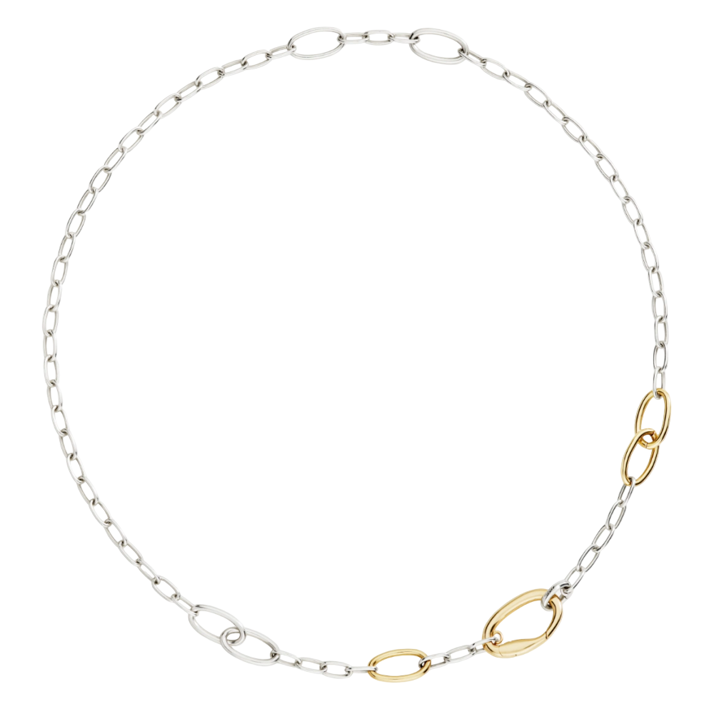 Collier Essentials Argent Et Argent Doré