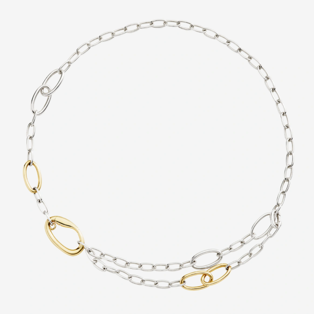 Collier Essentials Argent Et Argent Doré