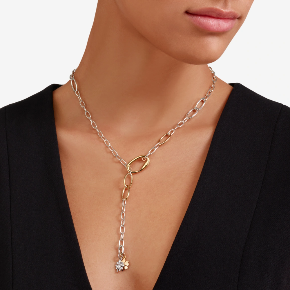 Collier Essentials Argent Et Argent Doré