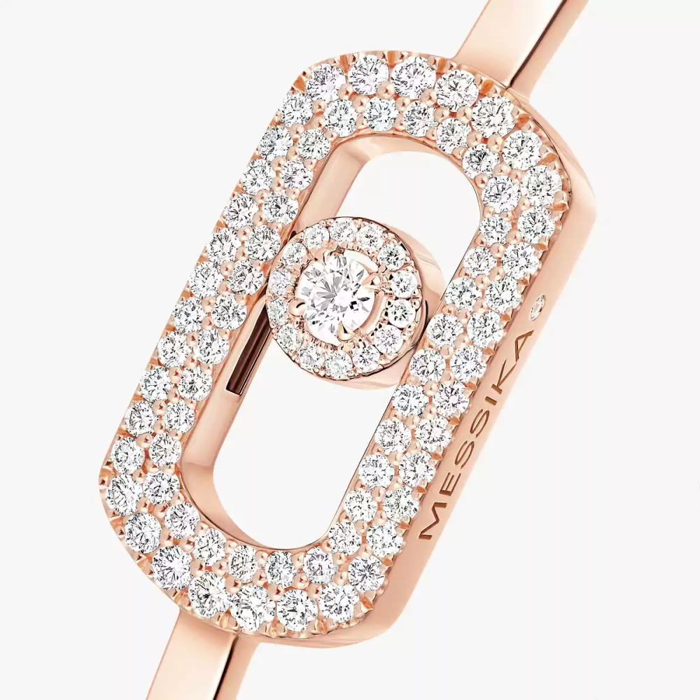 Bracelet jonc So Move pavé Bracelet jonc diamant en or rose So Move
