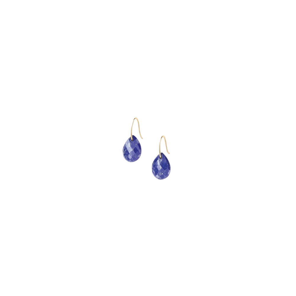 Boucles D'oreilles, Lapis Lazuli, Or Jaune