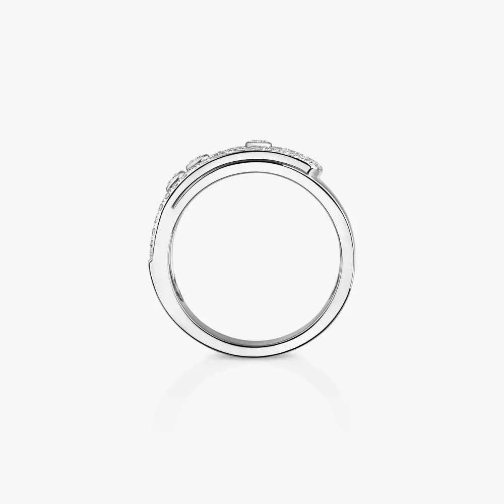 Bague Move Noa pavée, grand modèle