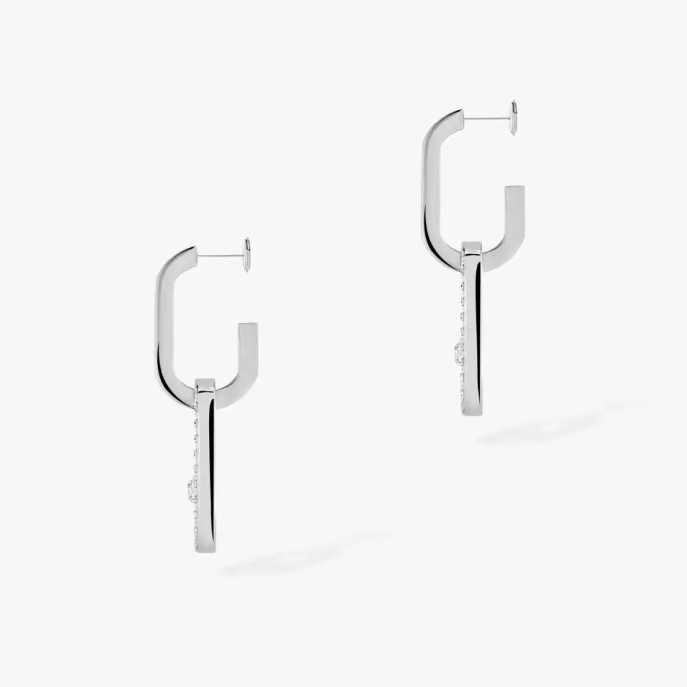 Boucles d'oreilles Move Link Boucles d'oreilles diamant en or blanc Move Link