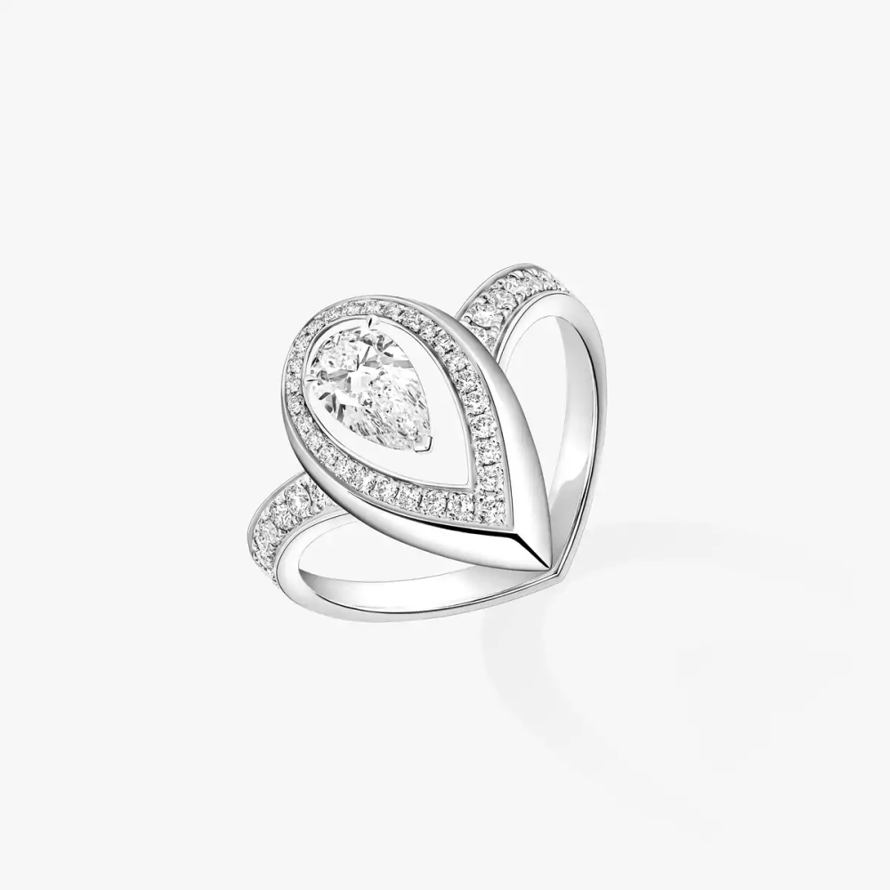 Bague Fiery, grand modèle Bague diamant en or blanc Fiery