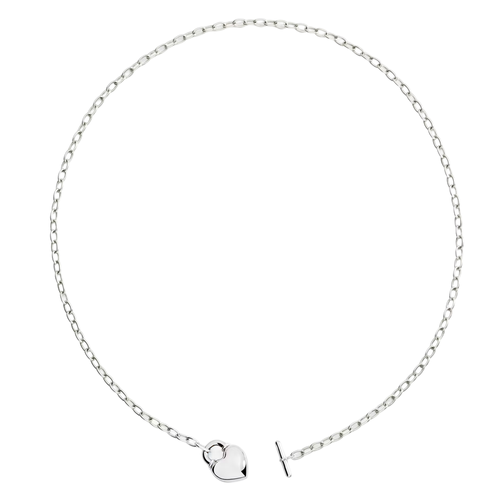 Collier Cœur Bold Argent