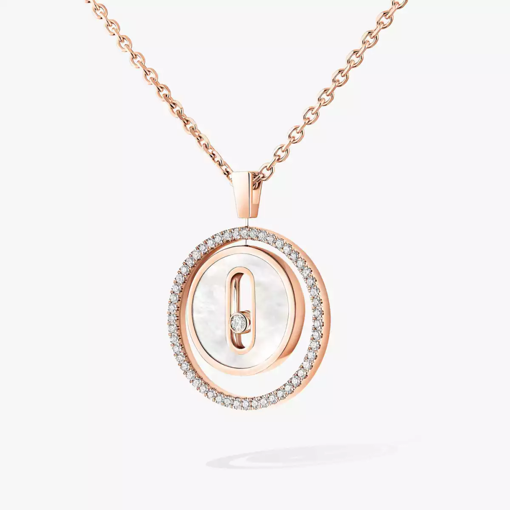 Collier Lucky Move nacre blanche, petit modèle