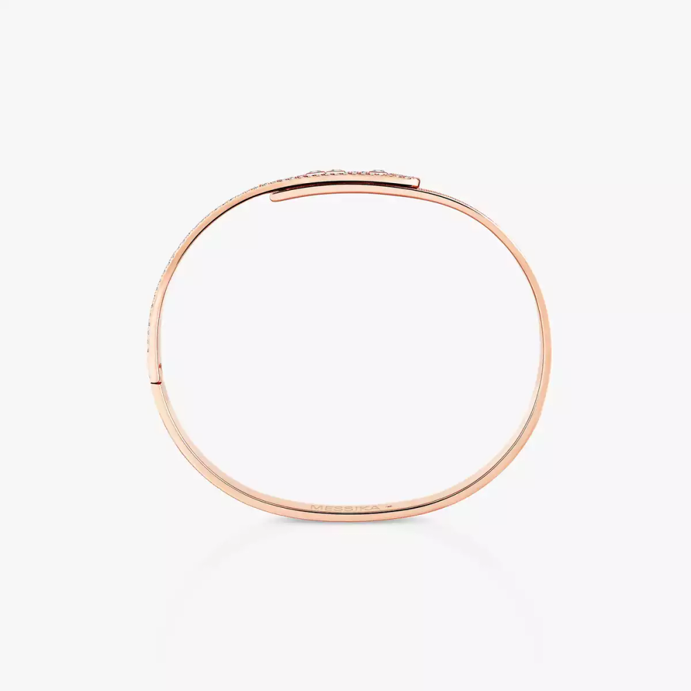 Bracelet Move Noa ciselé semi-pavé, moyen modèle