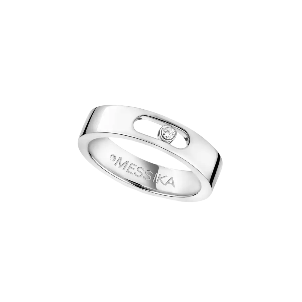 Alliance Move Joaillerie Bague Diamant Or Blanc