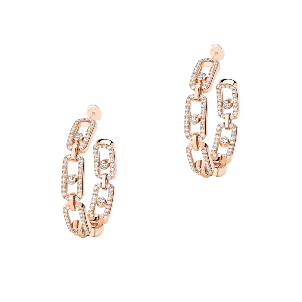 Boucles d'oreilles créoles Move Link, petit modèle