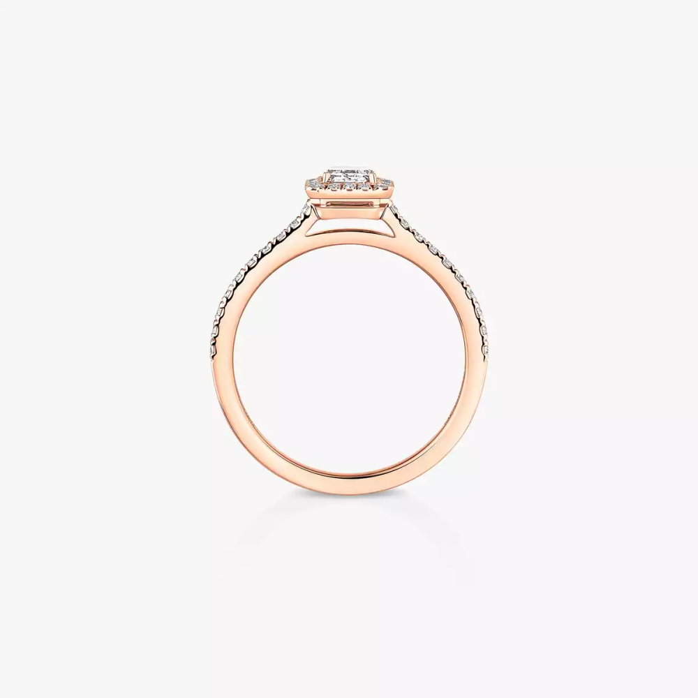 Bague solitaire Joy taille émeraude, petit modèle
