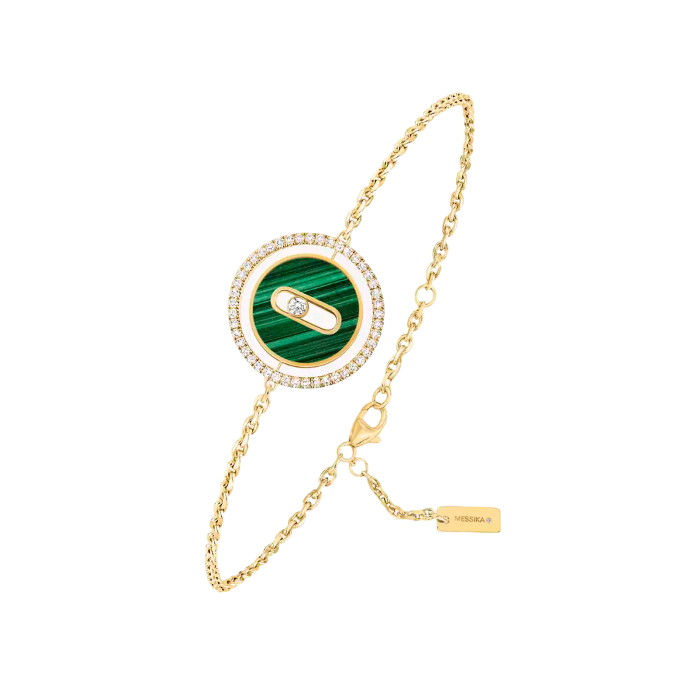 Bracelet malachite Lucky Move PM Bracelet Diamant Or Jaune