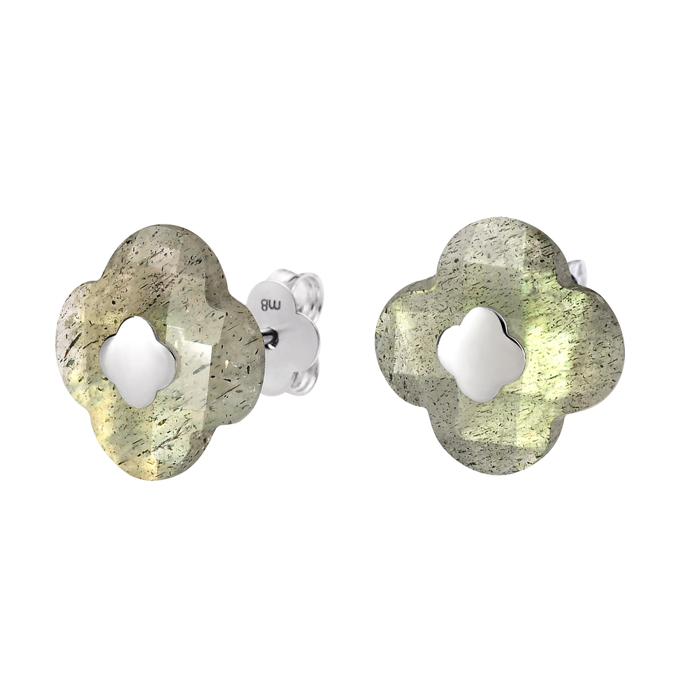 Puces, Labradorite, Or Blanc