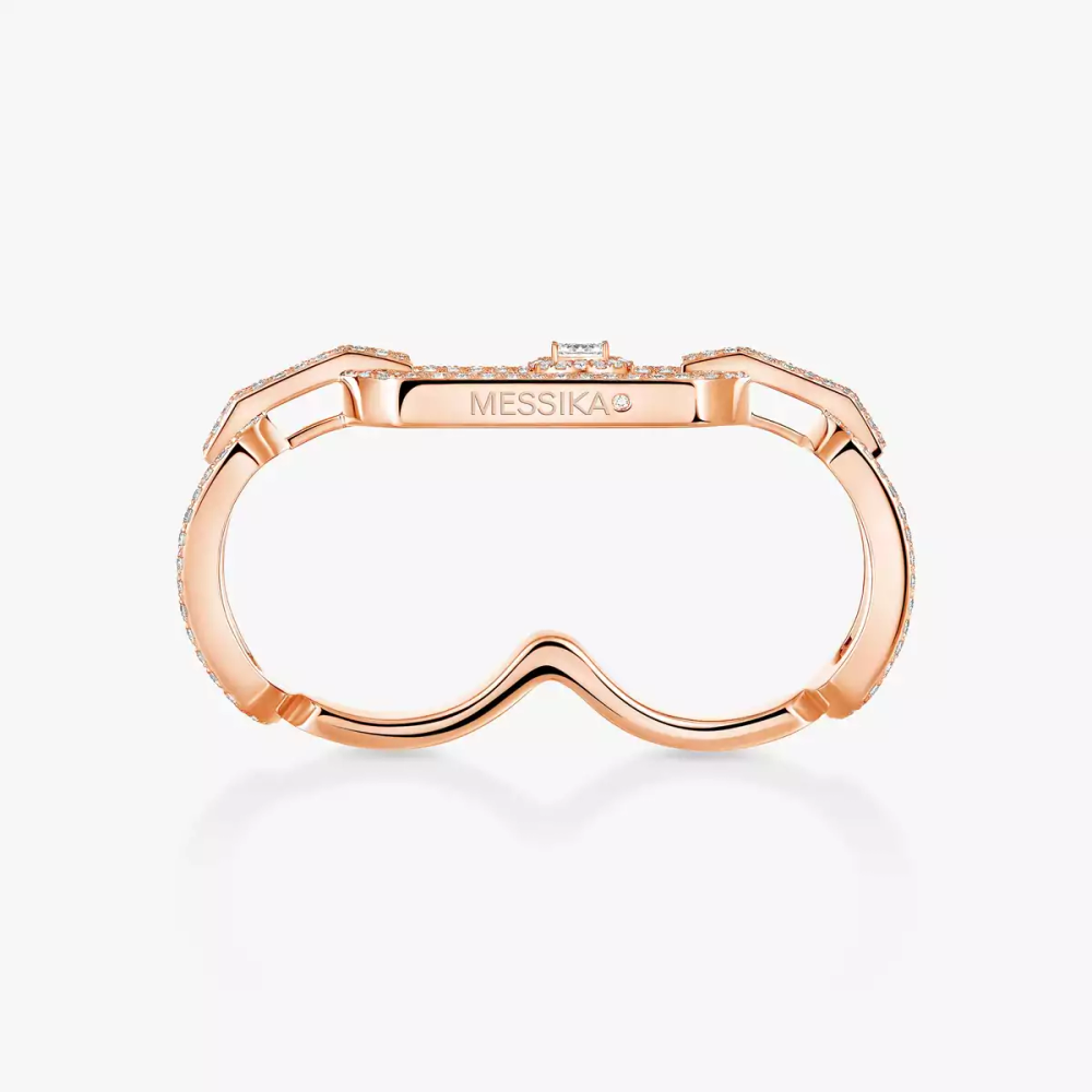 Bague 2 doigts So Move pavée
