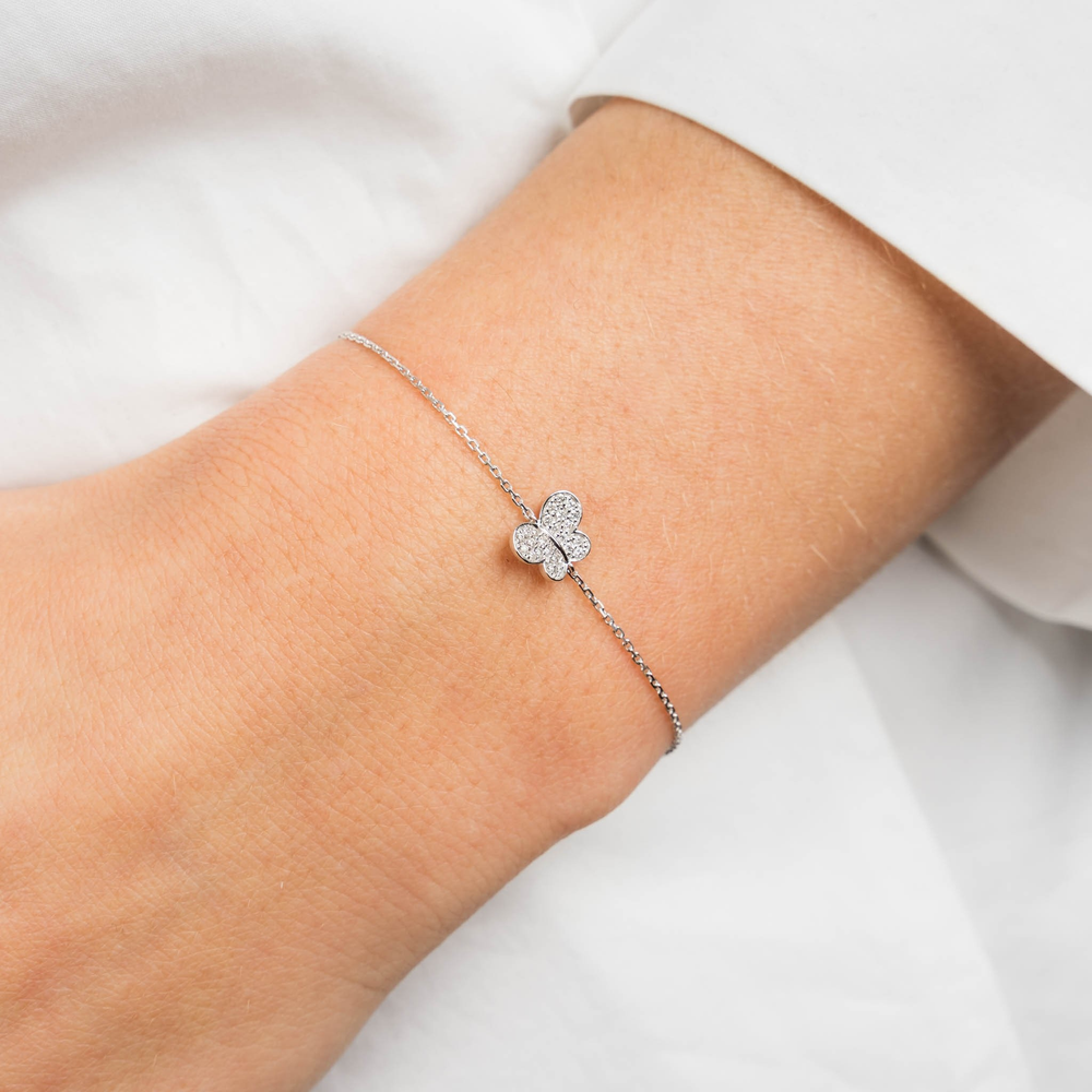 Bracelet, Diamants, Or Blanc