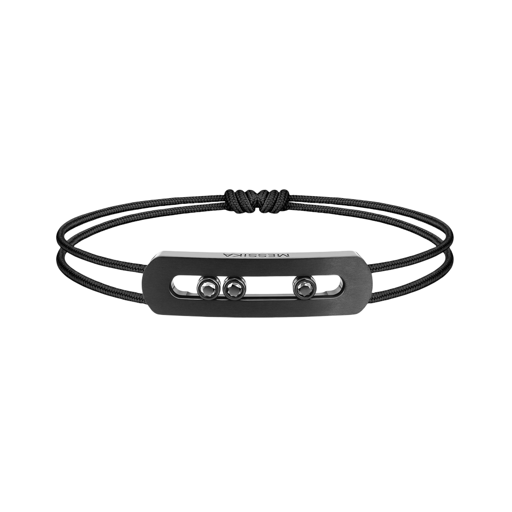 Bracelet cordon Move Titanium noir, moyen modèle