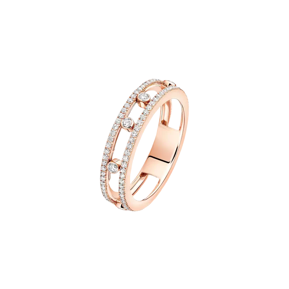 Alliance Move Romane Bague Diamant Or Rose