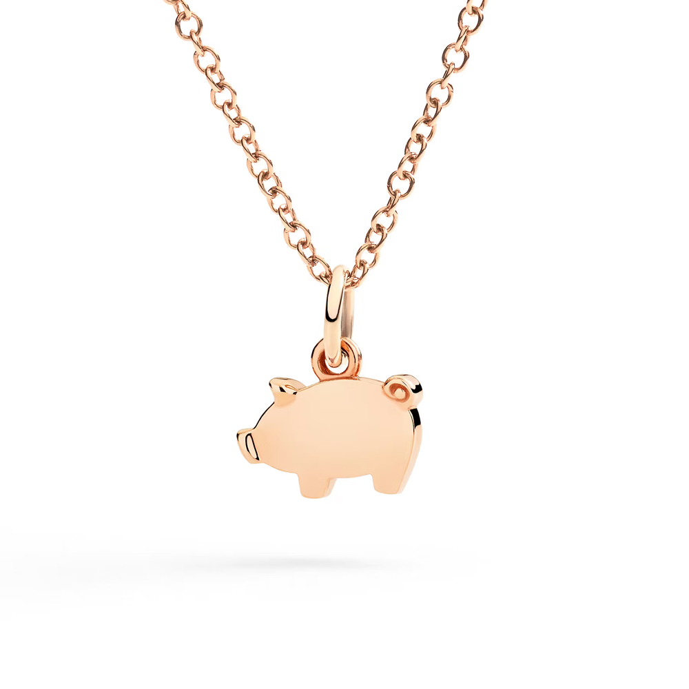 Pendentif Petit Cochon Or Rose - Bijouterie Aurea｜Morges