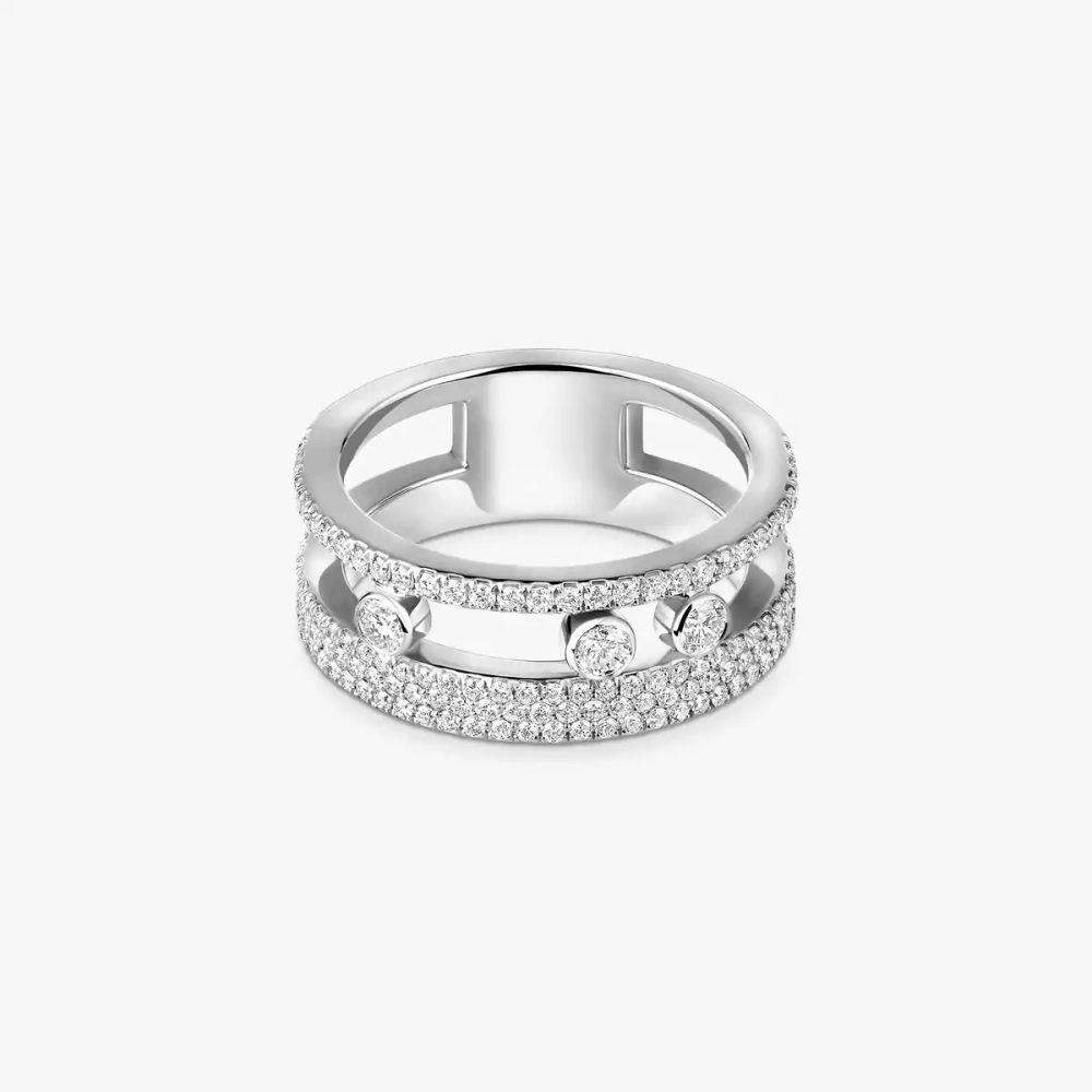 Bague Move Romane pavée, petit modèle