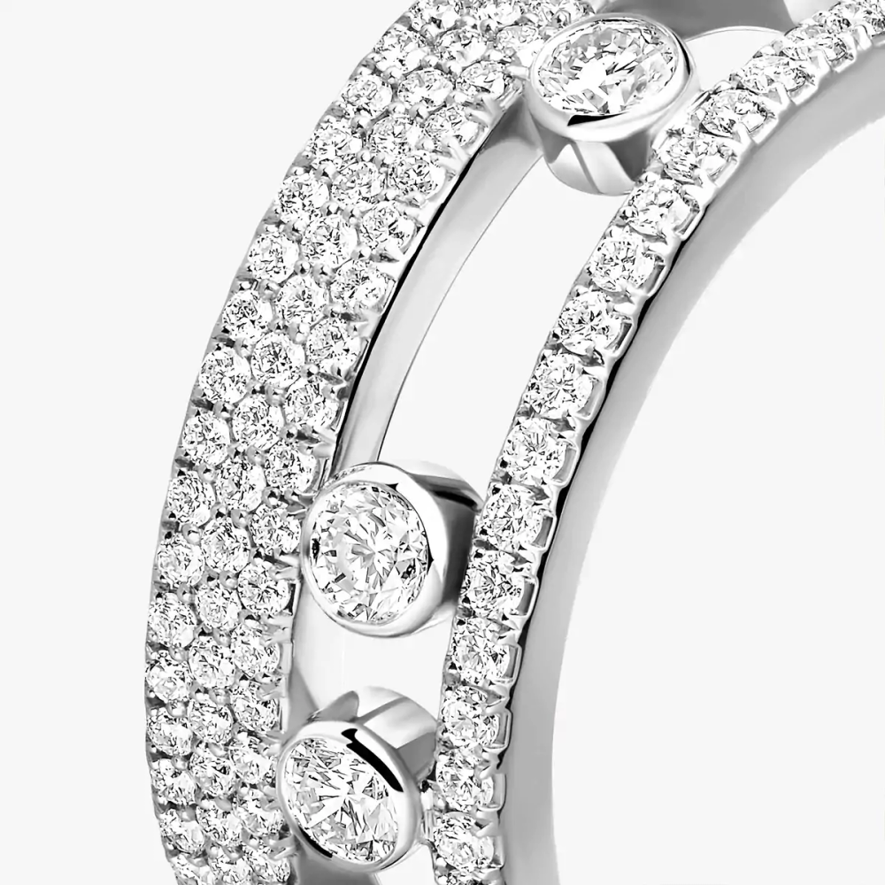 Bague Move Romane pavée, petit modèle