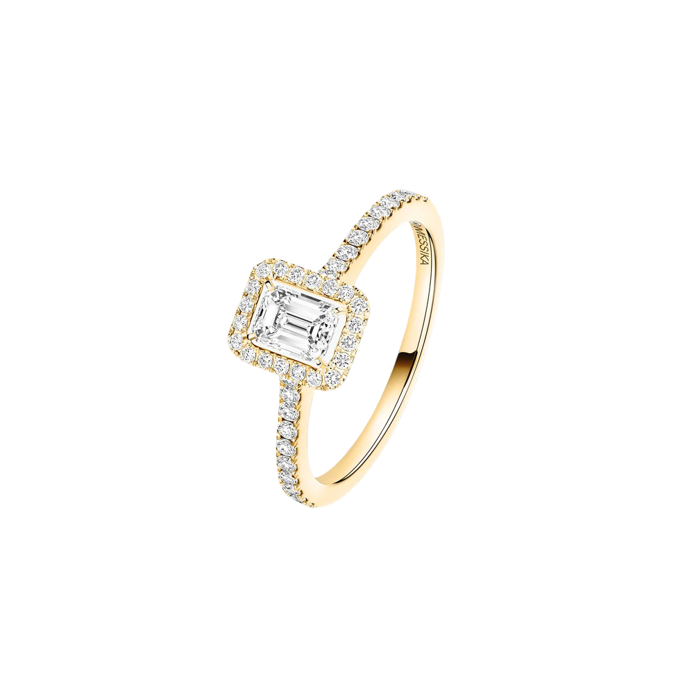 Bague solitaire Joy taille émeraude, petit modèle