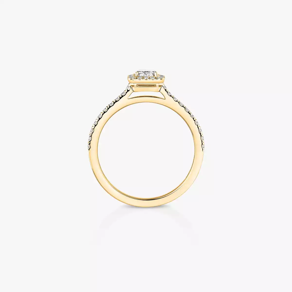 Bague solitaire Joy taille émeraude, petit modèle