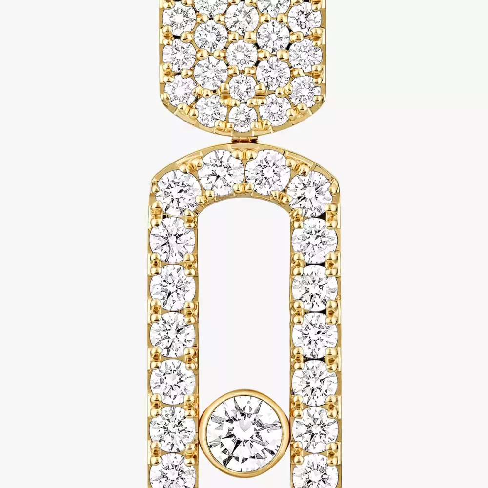 Boucles d'oreilles Imperial Move semi-pavées, moyen modèle