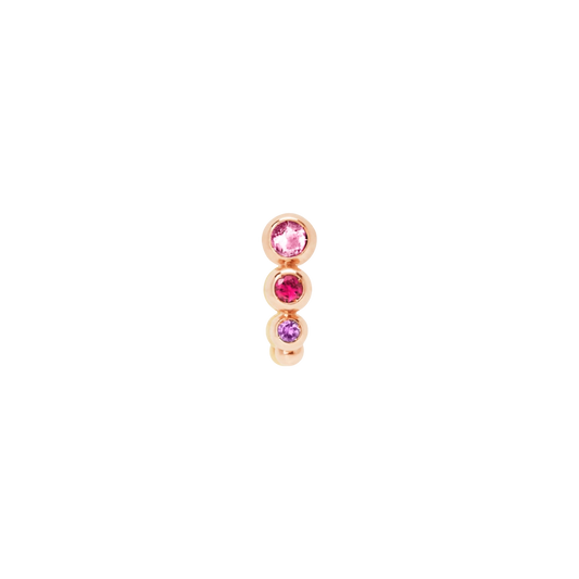 Boucle D'oreille Bollicine Or Rose & Pierres Colorées - Bijouterie Aurea｜Morges