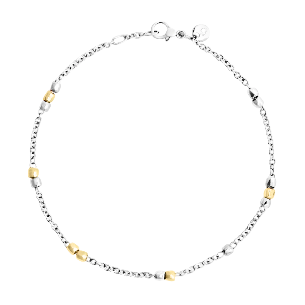 Bracelet Mini Granelli Argent & Or Jaune
