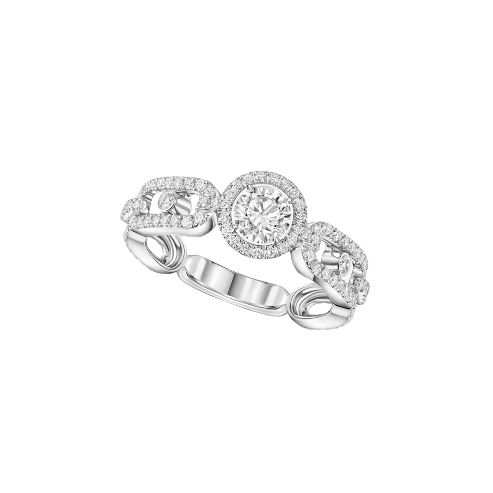 Bague solitaire Move Link, petit modèle