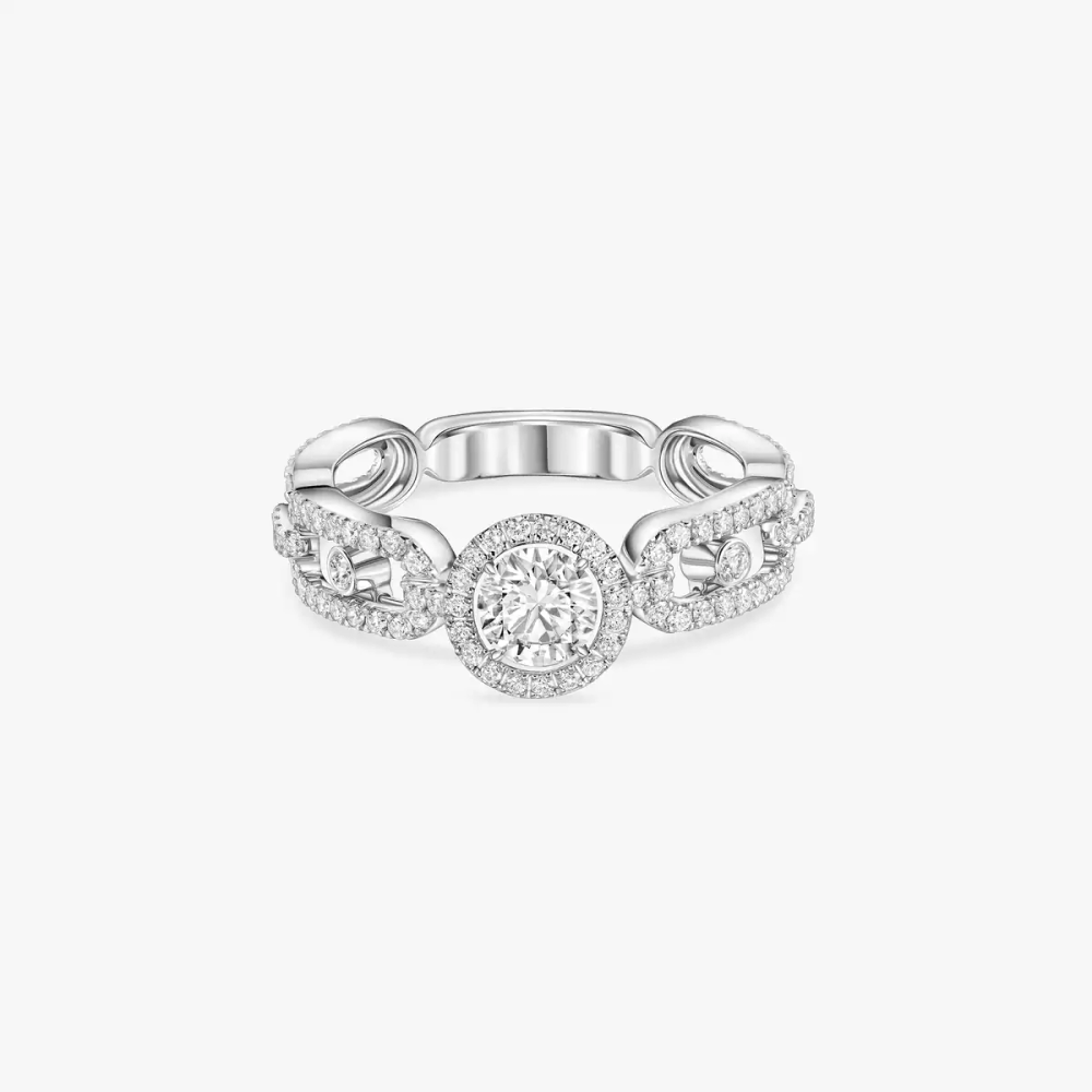 Bague solitaire Move Link, petit modèle