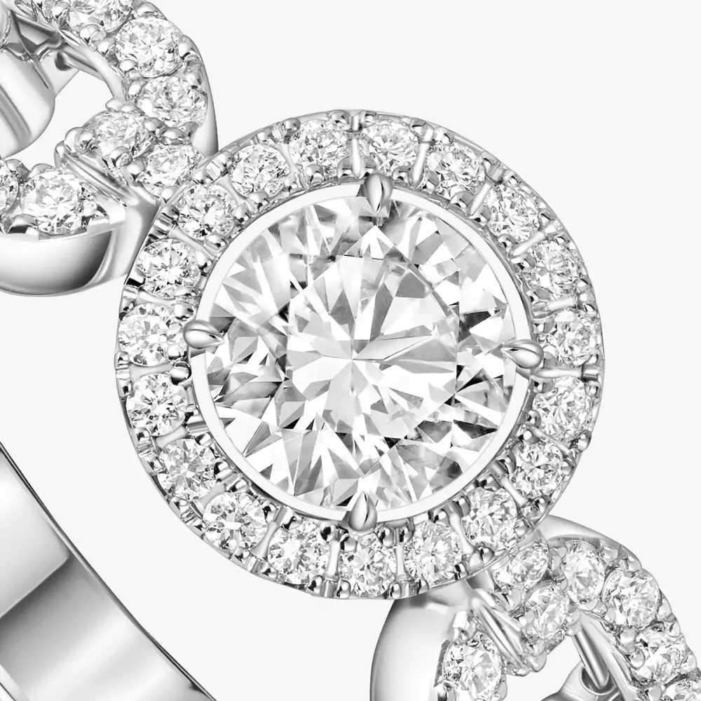 Bague solitaire Move Link, petit modèle